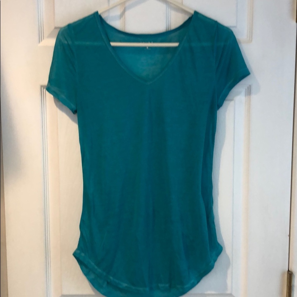 Teal v neck T-shirt